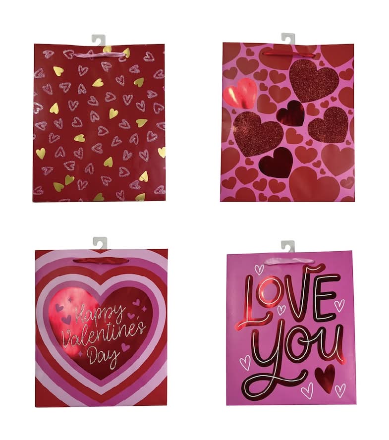 Voila Large Glittery Valentine's Day Gift Bag, 1-ct.