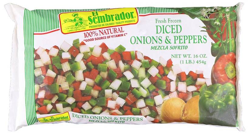 El Sembrador Fresh Frozen Diced Onions & Peppers - 16oz