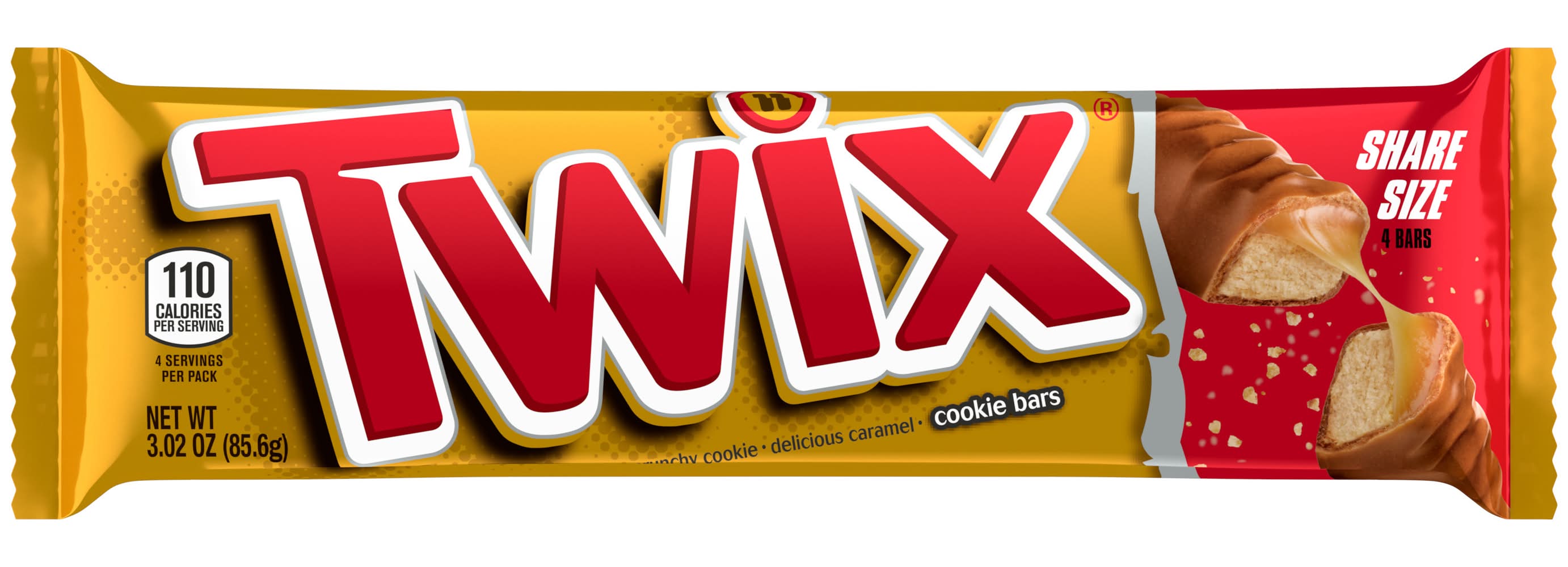 Twix Caramel Chocolate Cookie Bar (3.02 oz, 4 ct)