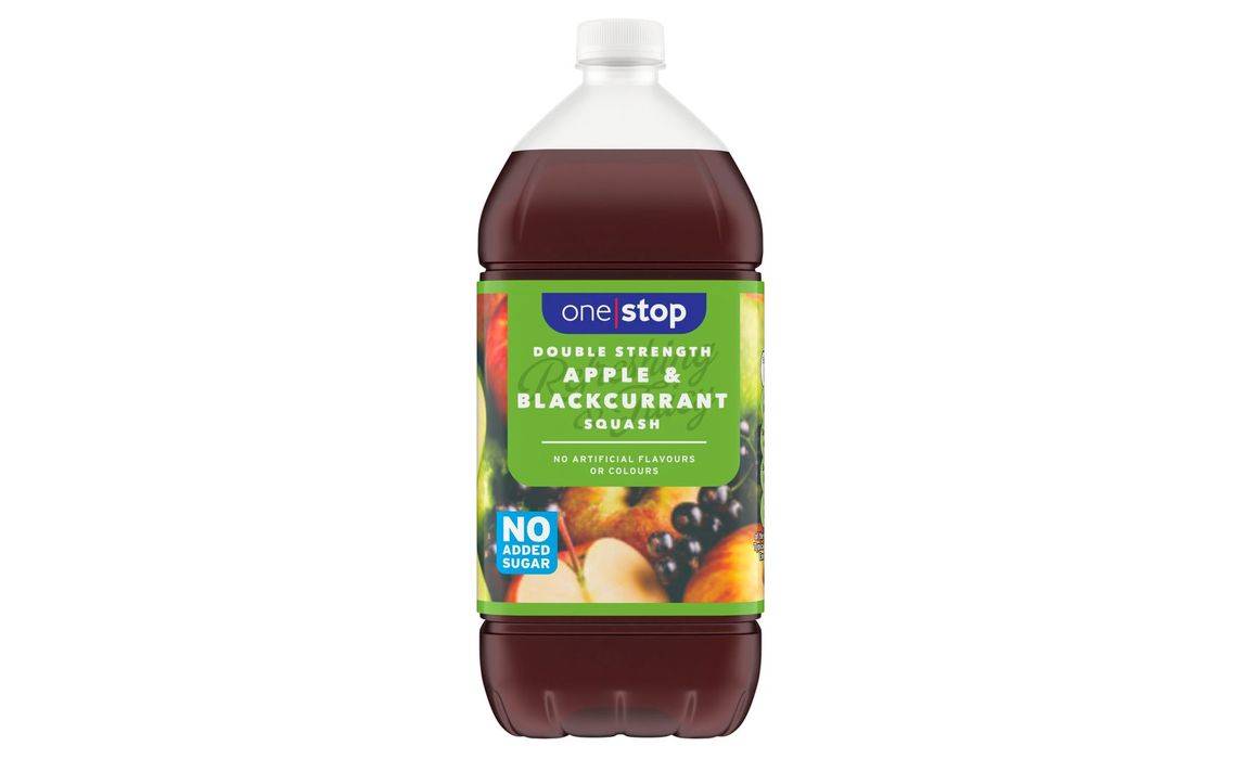 One Stop Double Strength Apple & Blackcurrant Squash 750ml (394696)