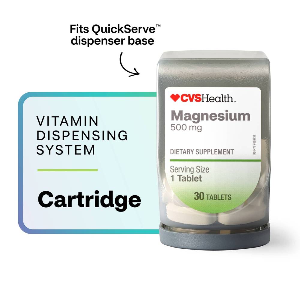 CVS Health QuickServe Magnesium 500MG, 30CT Cartridge (Vitamin Dispensing System)