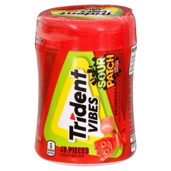 Trident Vibes Sour Patch Kids Redberry Sugar Free Gum (40 ct)