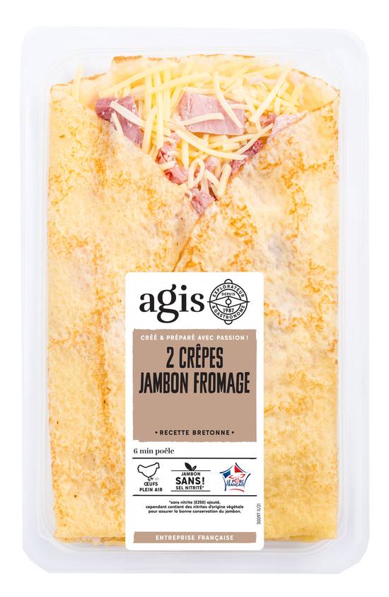 Agis - Crêpes jambon fromage (2 pièces)