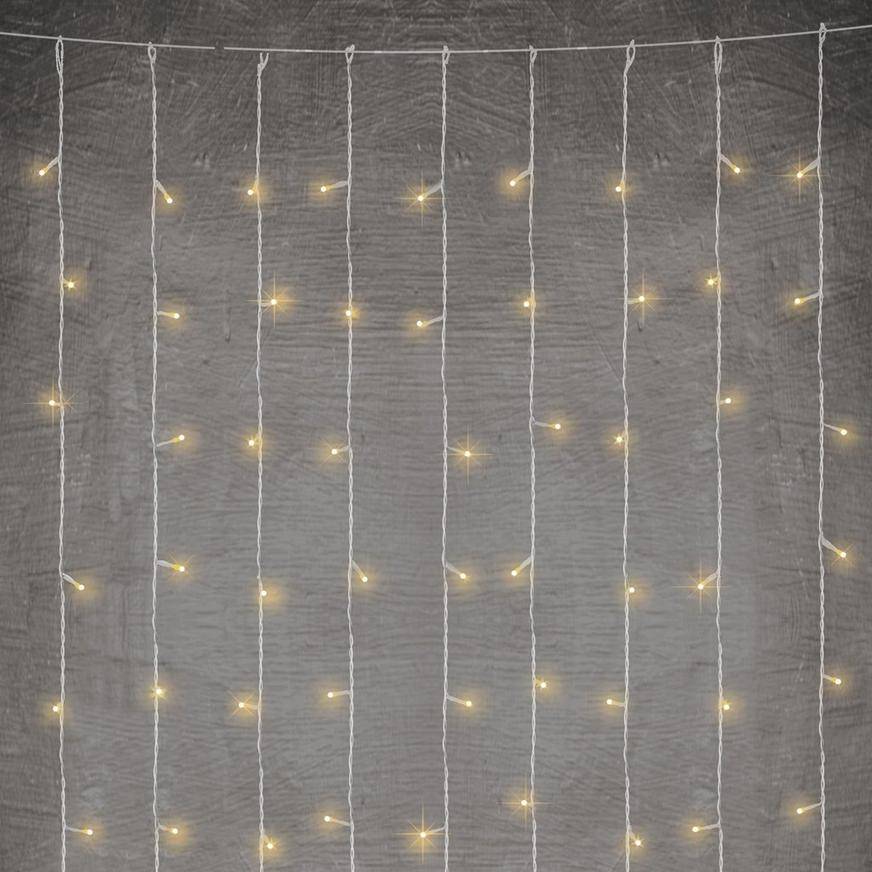 Party City Warm Cascading Curtain Led String Lights (2.9'' x 6''/white)