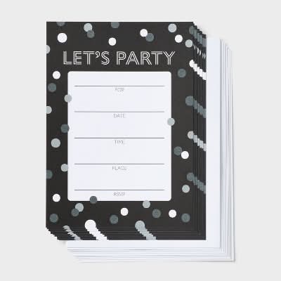 Spritz Lets Party Invitations, 5x7 in (10 ct)