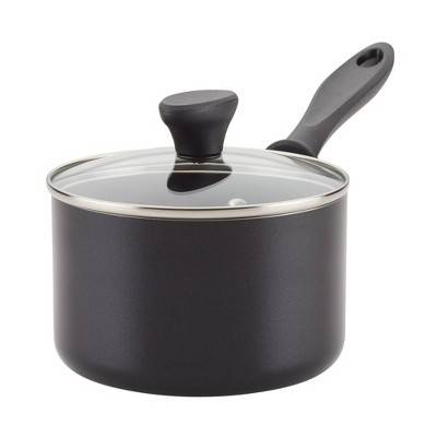 Farberware Reliance Aluminum Nonstick Saucepan With Lid, Black