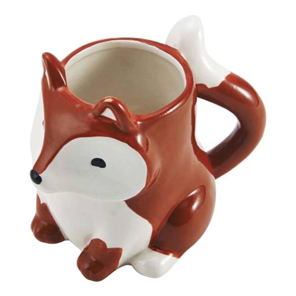 Pfaltzgraff 16oz Mug Dolomite Figural Fox Mug-Orange/White