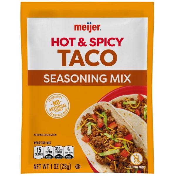 Meijer Hot & Spicy Taco Seasoning Mix, 1 oz