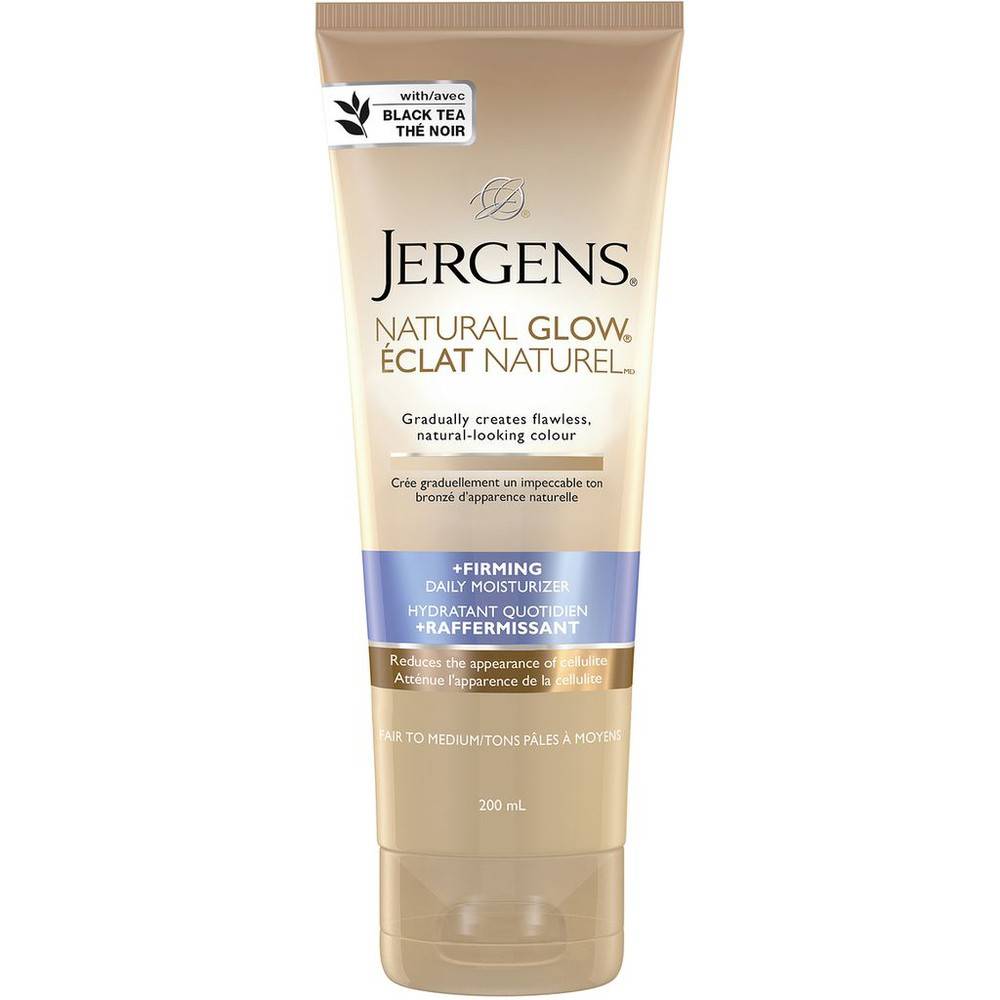 Jergens crème hydratante éclat naturel tons pâles à moyens (200 ml) - natural glow firming daily moisturizer fair to medium (200 ml)