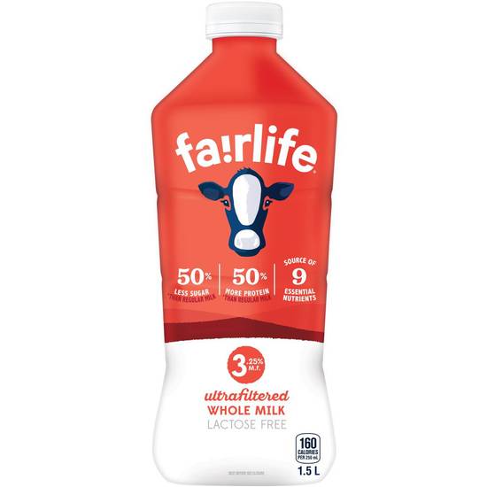 Fairlife 3% Unfiltered Lactose Free Whole Milk (1.5 L)