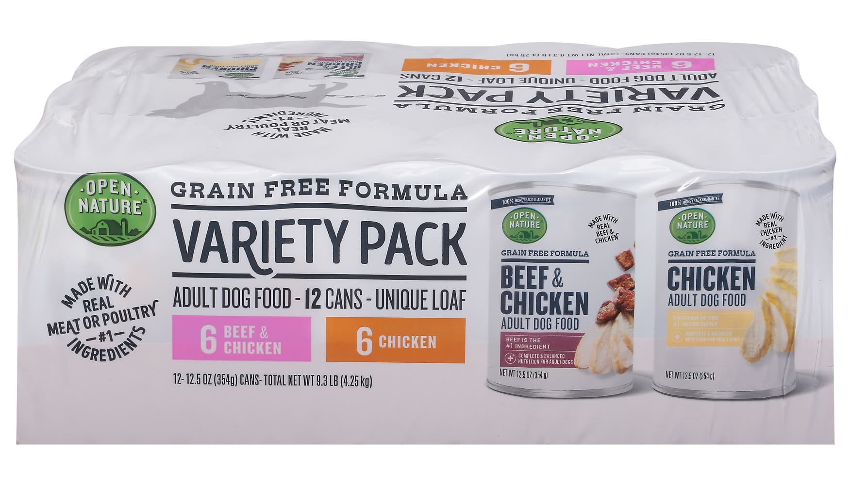 Open Nature Adult Grain Free Formula Dog Food Variety pack (9.3 lbs)