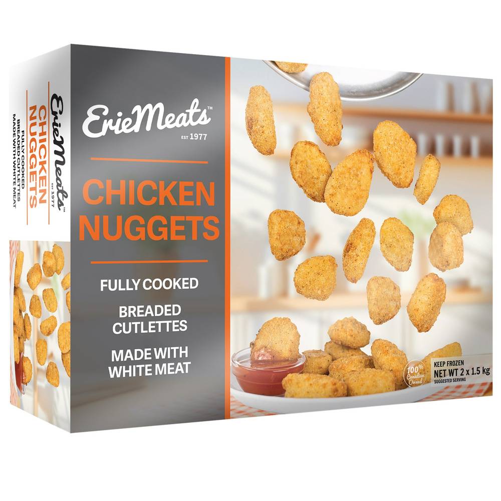 Erie Meats - Croquettes De Poulet Entièrement Cuites, 2 × 1,5 Kg