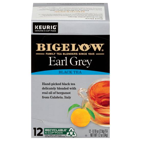 Bigelow Earl Grey Black Tea Pods (12 ct)