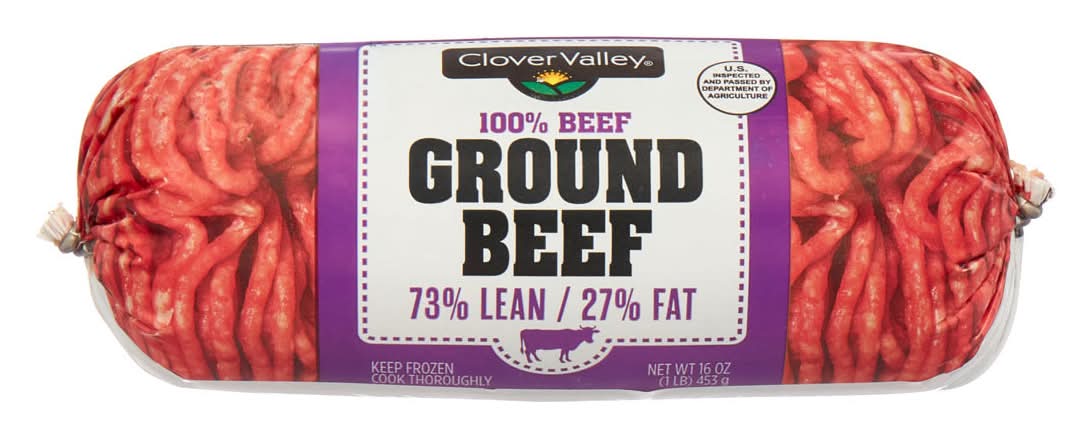 Clover Valley Fresh Ground Beef 73/27 16 Oz