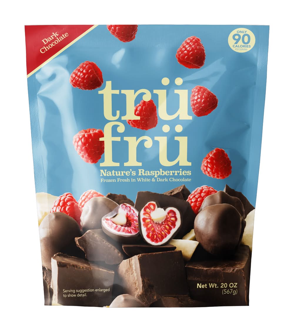 Trü Frü Nature's Raspberries in White & Dark Chocolate (20 oz)