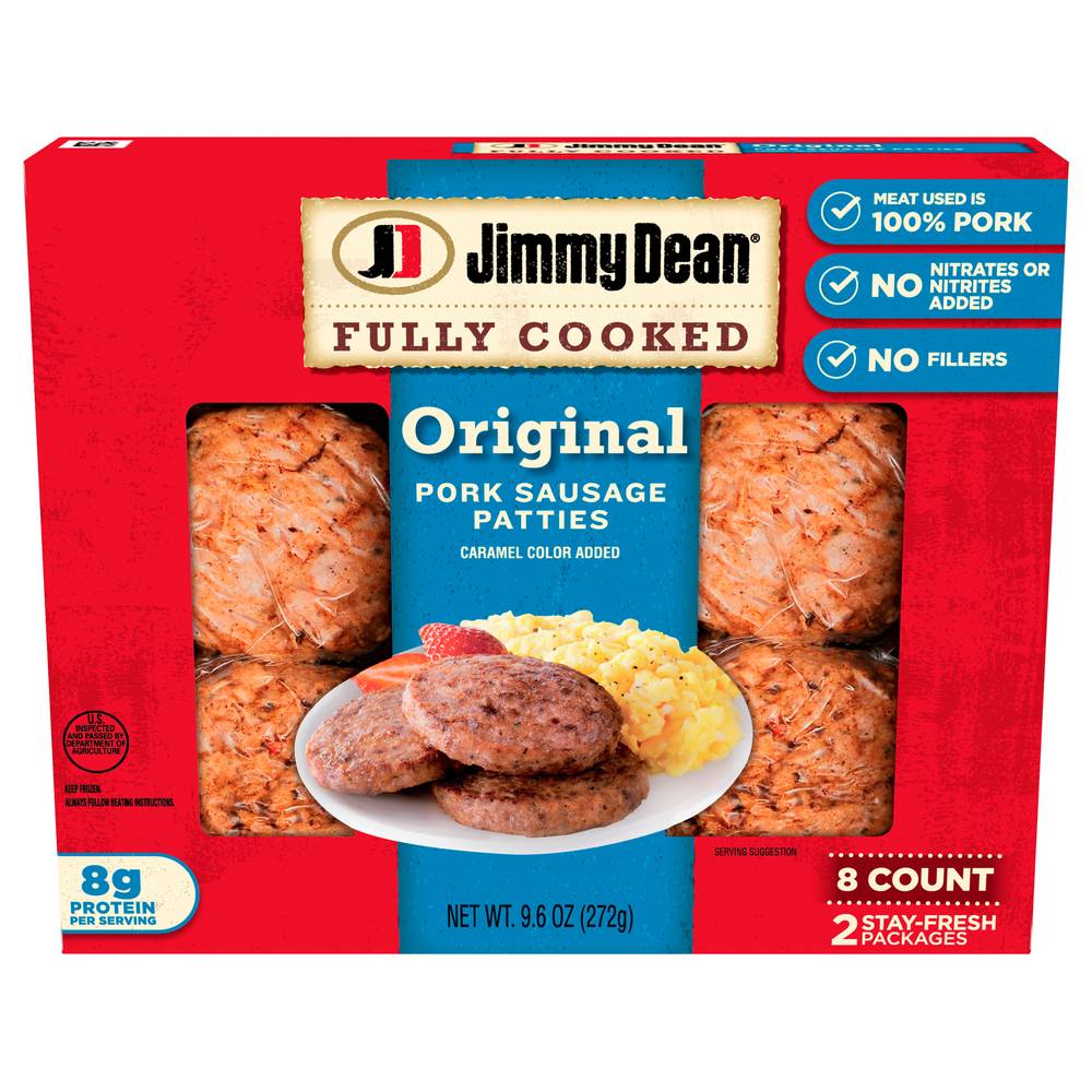 Jimmy Dean Fully Cooked Original Sausage Patties (pork)