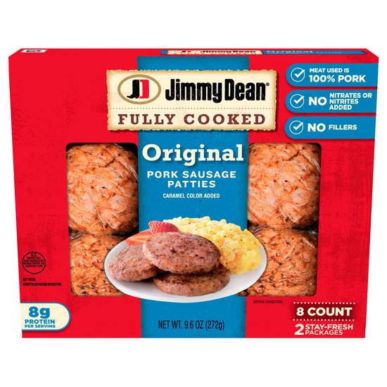 Jimmy Dean Fully Cooked Original Pork Sausage Patties (8 ct)