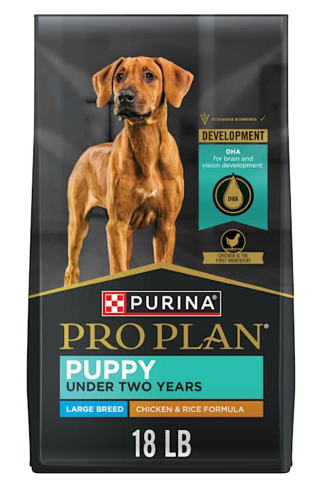 Purina Pro Plan Chicken and Rice Formula Large Breed Dry Puppy Food, 18 lbs.