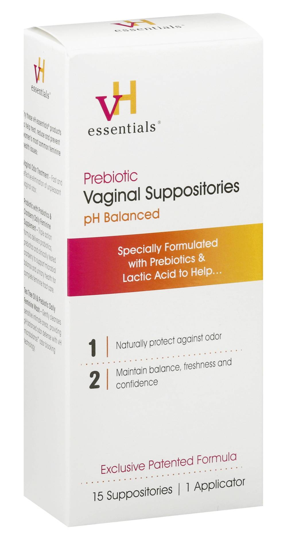 VH Essentials Prebiotic Vaginal Suppositories (0.16 oz)