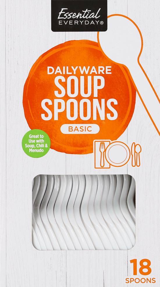 Essential Everyday Basic Soup Spoons (18 ct)