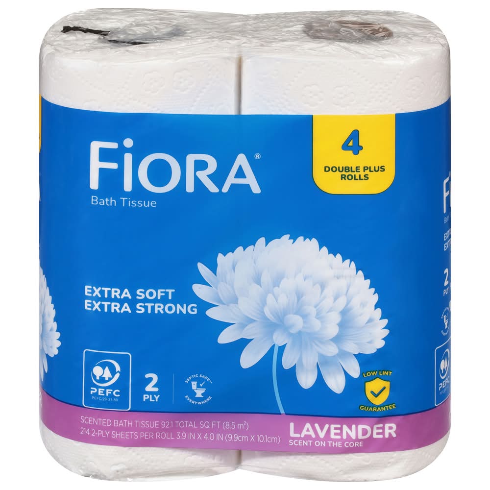 Fiora Extra Soft & Strong 2 Ply Bath Tissue, Lavender, 3.9x 4.0 in (4 ct)