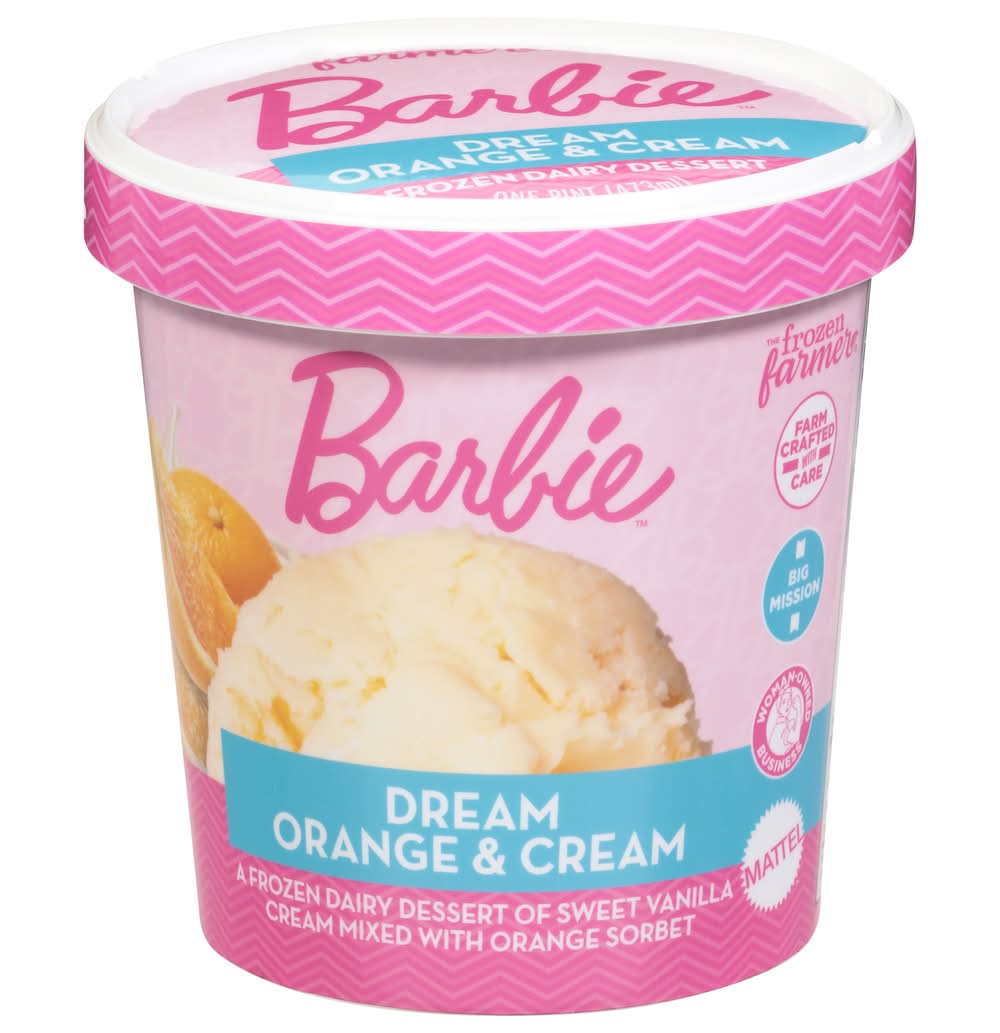 The Frozen Farmer Barbie Frozen Dairy Dessert, Dream Orange & Cream (1 pint)