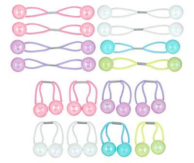 Expressions Pastel 16-Count Balls Hair Tie Set
