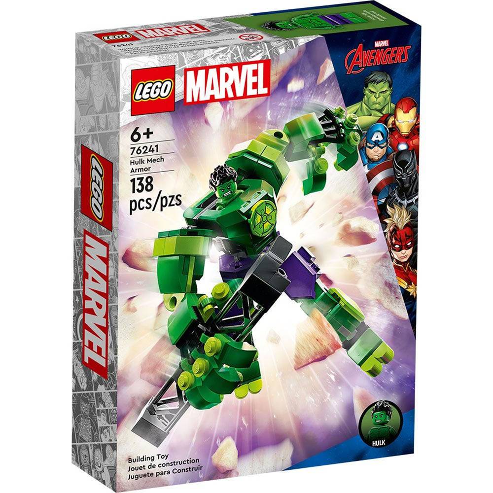 Lego juego armable armadura robótica de hulk (138 piezas)