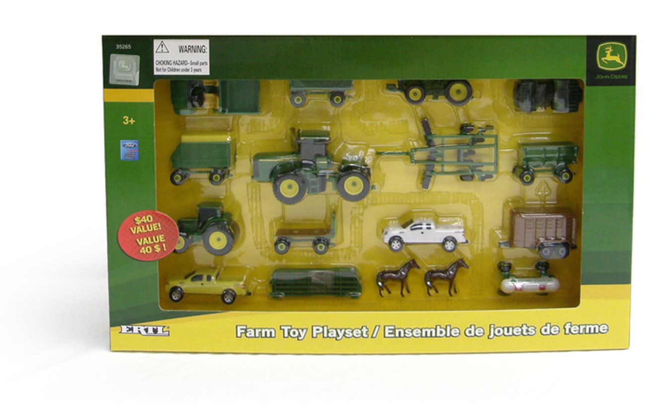 Tomy John Deere Vehicle Toy Set Assorted 20 Pc