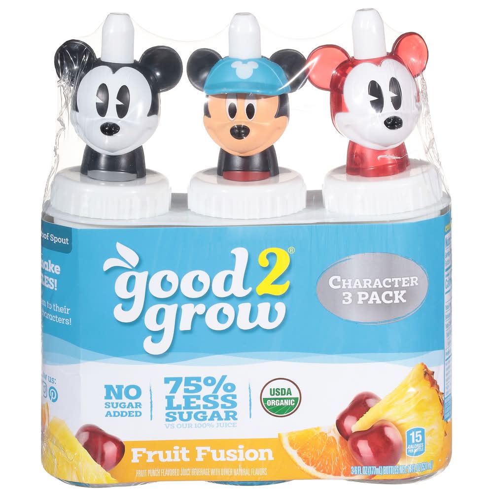 good2grow Organic 75% Less Sugar Juice, Fruit Fusion (18 fl oz, 3 ct)