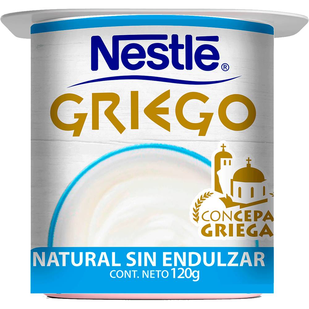 Nestlé yoghurt griego natural no endulzado (pote 120 g)