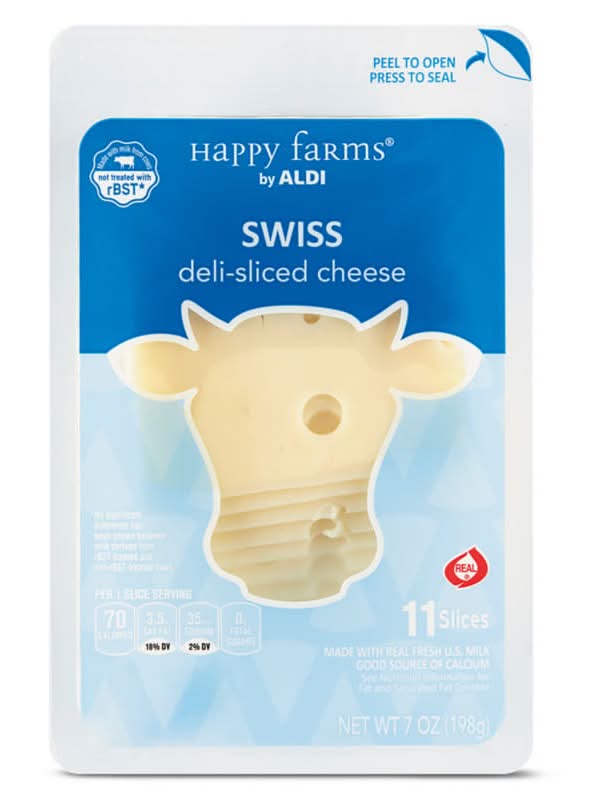 Happy Farms Deli Sliced Swiss Cheese (7 oz, 11 ct)