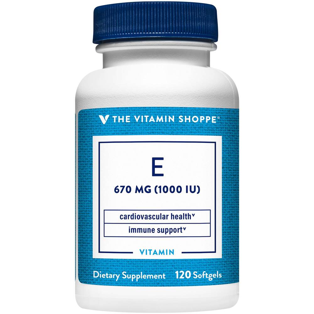 Vitamin E - Promotes Cardiovascular & Immune Health - 1,000 Iu (120 Softgels)