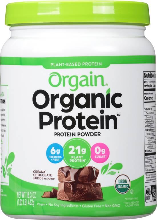 Orgain Organic Protein Creamy Chocolate Fudge Protein Powder (16.3 oz)
