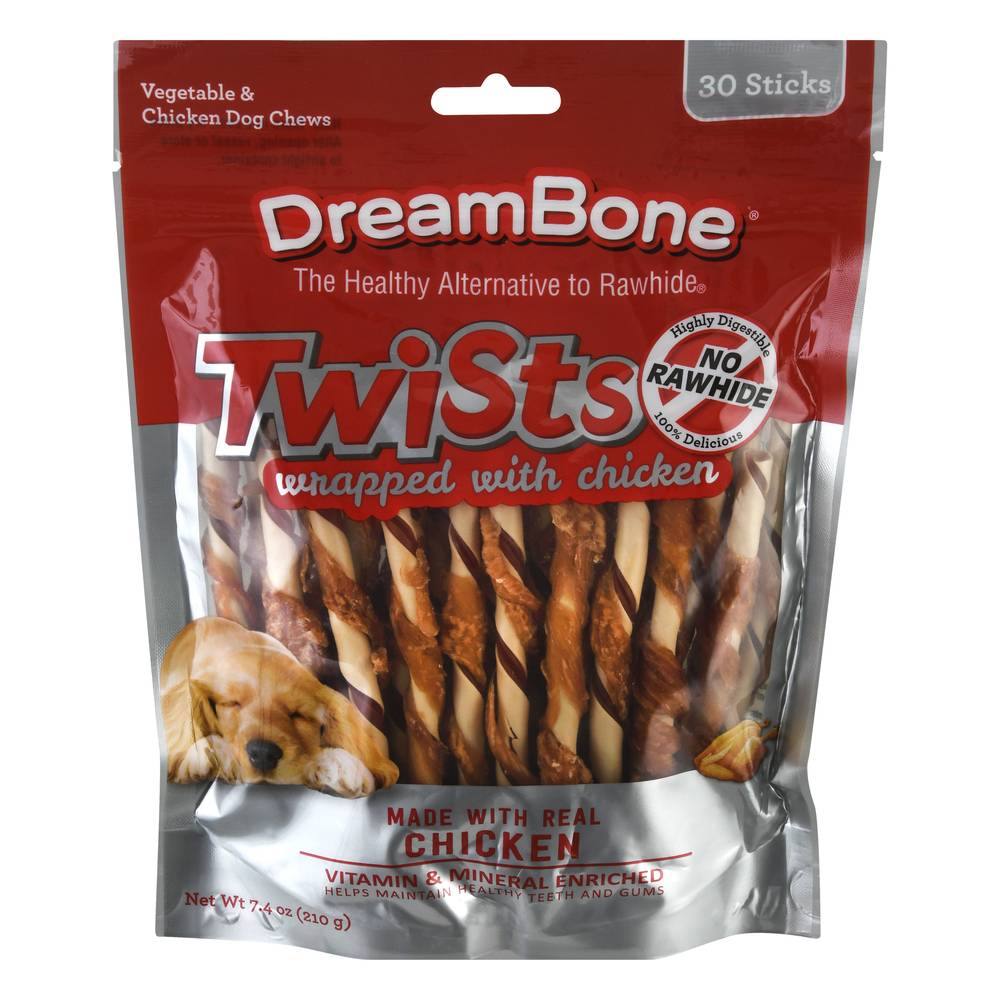 Dreambone Twists Chicken Wrapped Chews Dog Treats (7.4 oz)