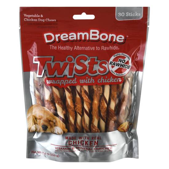 Dreambone Twists Chicken Wrapped Chews Dog Treats (7.4 oz)