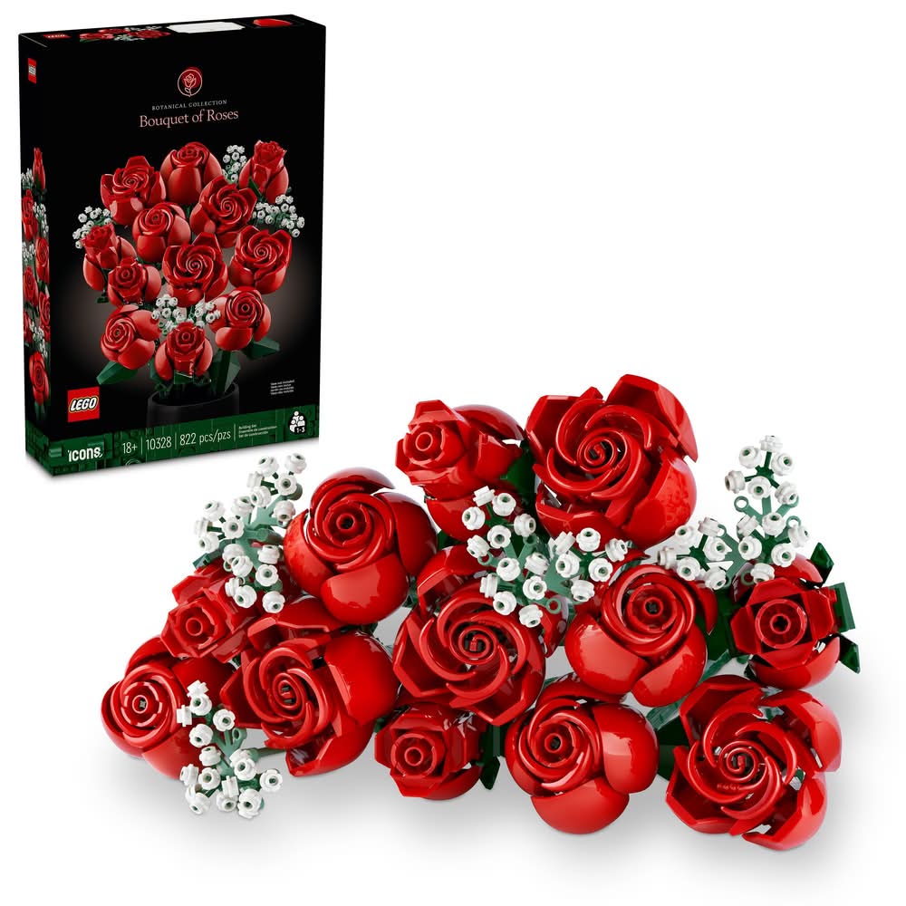 LEGO Icons Bouquet Of Roses Artificial Flowers Building Set 18+ Years (822 ct)