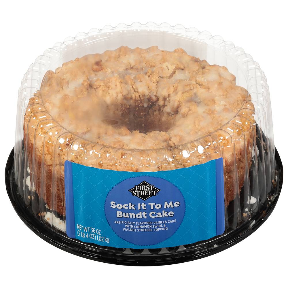 First Street Sock It To Me Bundt Cake, Vanilla (36 oz)