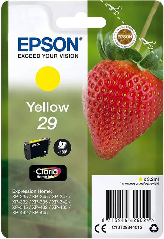 Epson - Blister jaune fraise 29 claria
