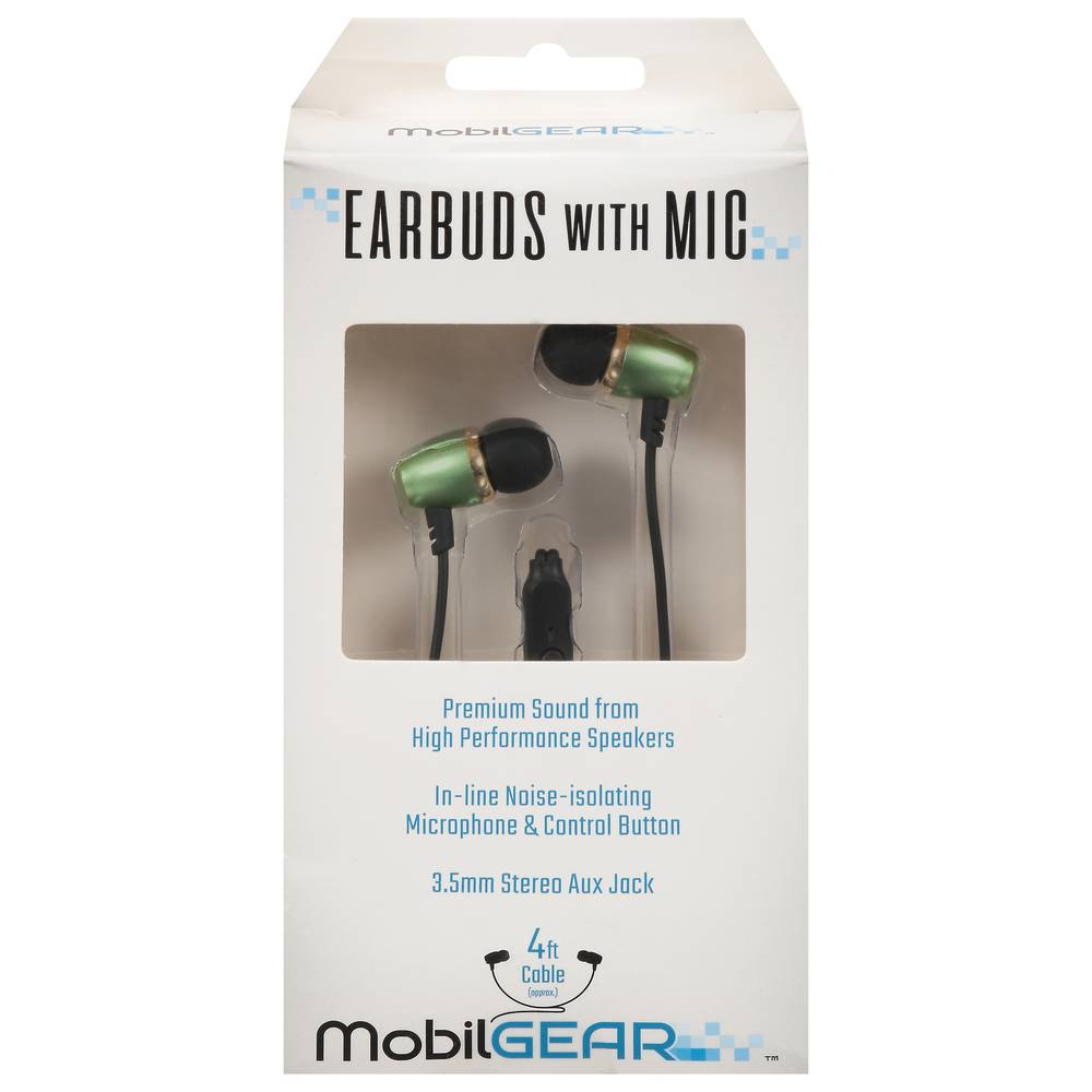 Infinitek 3.5 Millimeter 4 Feet Earbuds With Mic