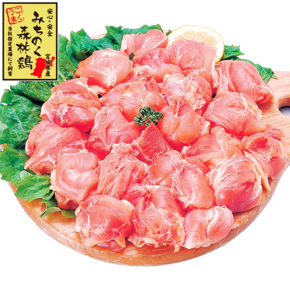 みちのく森林鶏もも肉唐揚用　100g当り本体価格186円/1パック(205g)