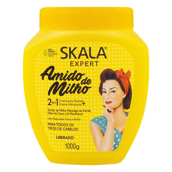 Skala creme para pentear e hidratar amido de milho (1 kg)