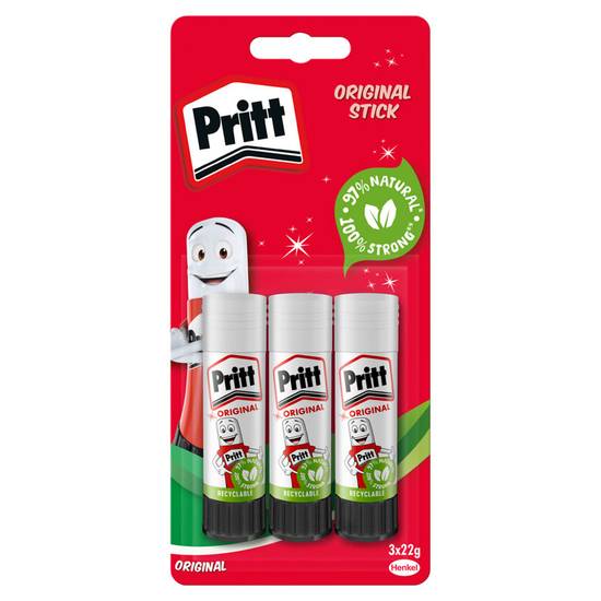 Pritt Glue Stick - 3 x 22g