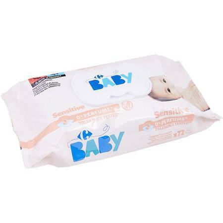 Carrefour Baby - Lingettes bébé sensitive (72 pièces)