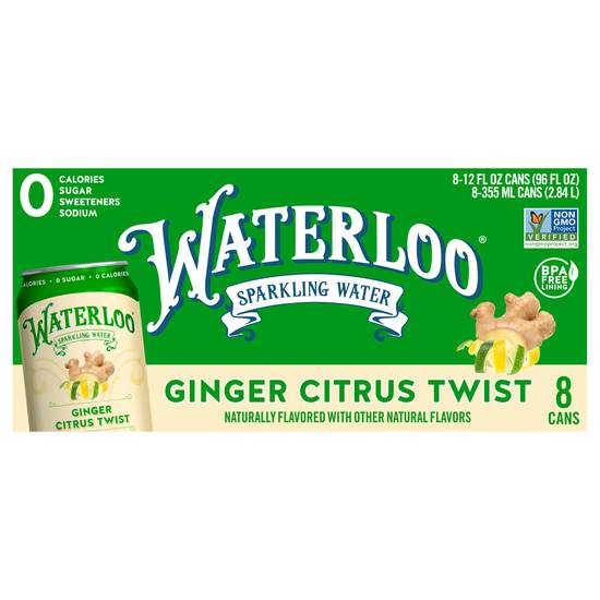 Waterloo Sparkling Water (8 pack, 12 fl oz) (ginger citrus twist)