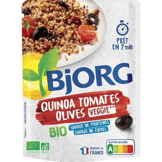 Plat cuisiné - Quinoa tomates olives - Doypack - Biologique BJORG 250g