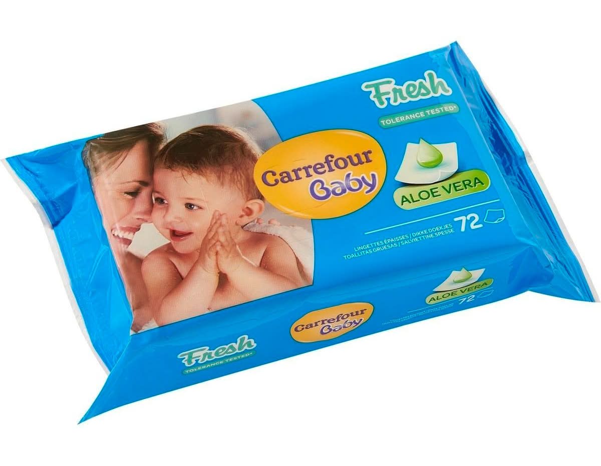 Carrefour Baby Fresh Lingettes à l''Aloe Vera 72 Pièces