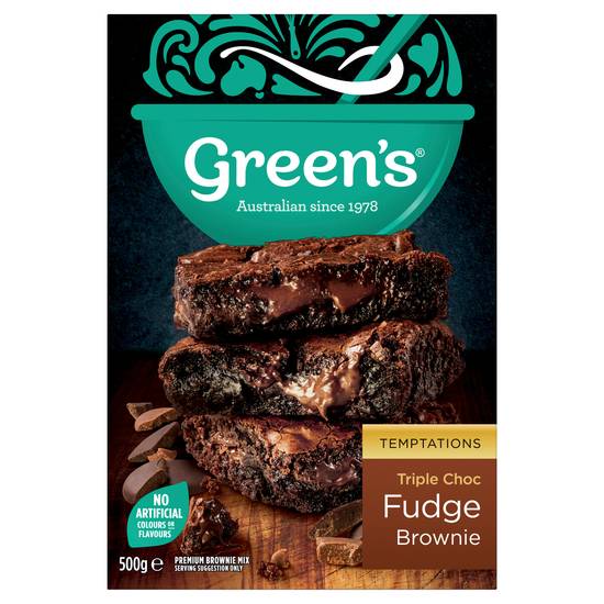 Green's Triple Choc Fudge Brownie 500 Gram