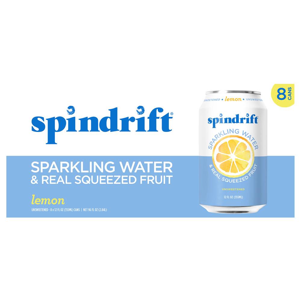 Spindrift Sparkling Water (8 pack, 12 fl oz) (lemon)