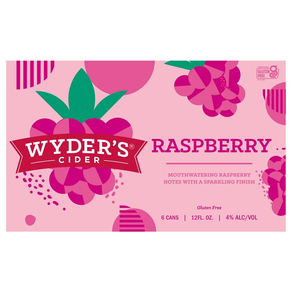 Wyders Wyder's Dry Raspberry Cider (6 x 12 fl oz)